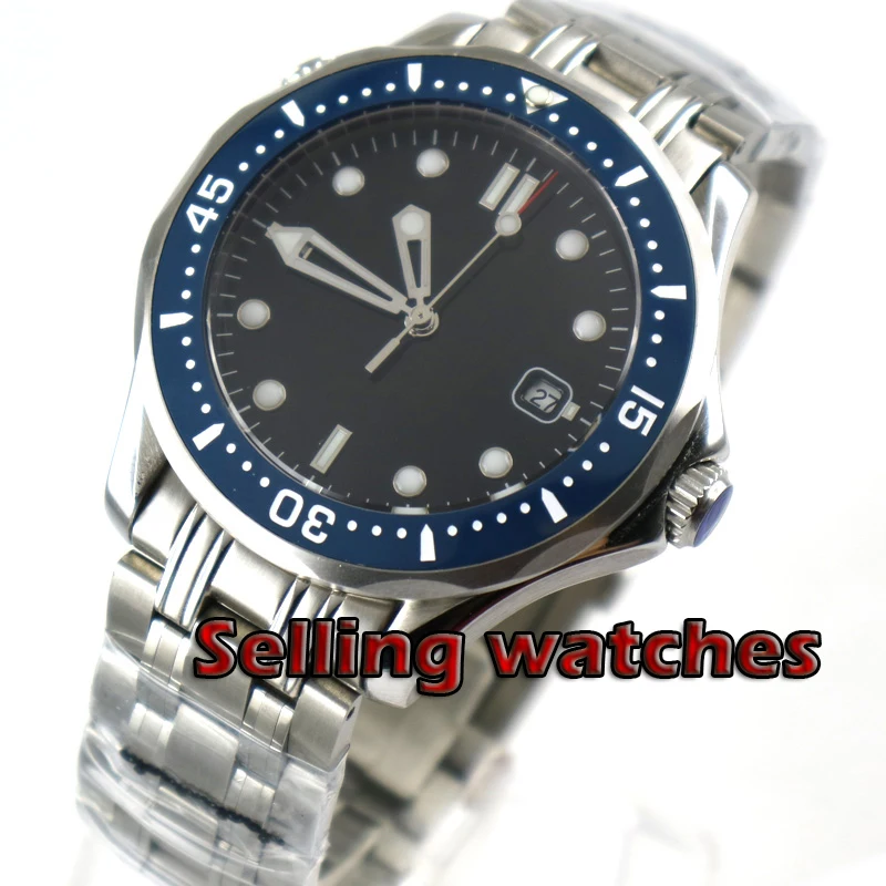 41mm bliger black sterile dial luminous ceramic bezel sapphire glass date automatic mens watch
41mm bliger black sterile dial luminous ceramic bezel sapphire glass date automatic mens watch