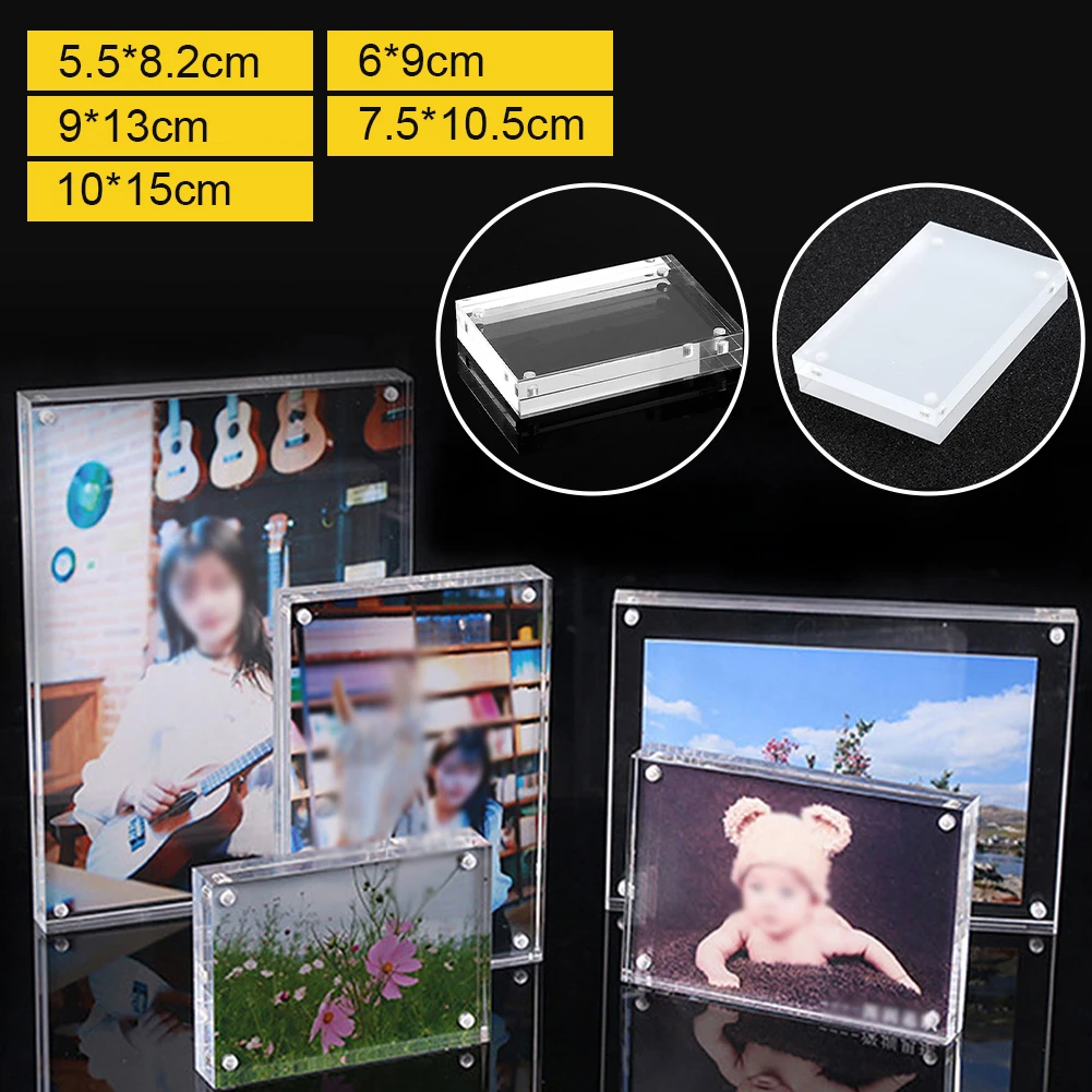 Clear Acrylic Sign Holder Magnetic Photo Frame Magnetic Crystal Picture Frame Double-Sided Display Bedroom Deck Decor Xmas Gift
Clear Acrylic Sign Holder Magnetic Photo Frame Magnetic Crystal Picture Frame Double-Sided Display Bedroom Deck Decor Xmas Gift