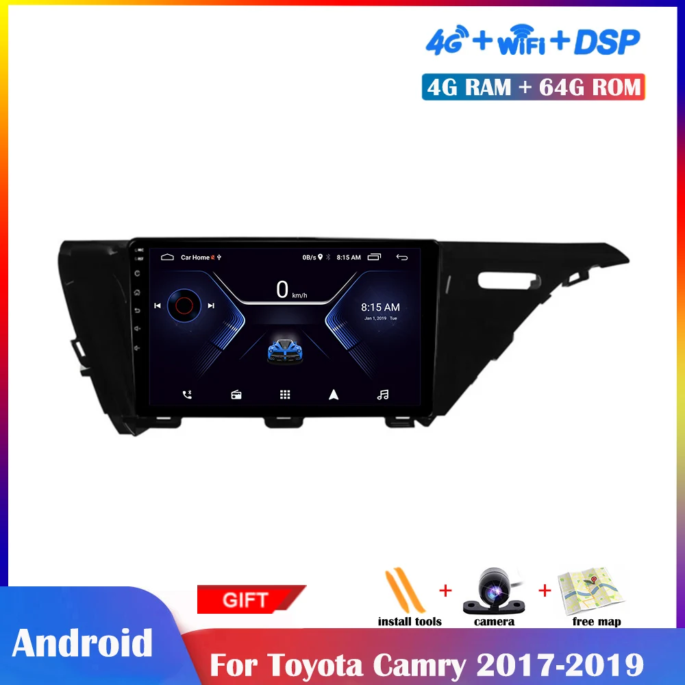 Мультимедийная магнитола для Toyota Camry, мультимедийная стерео-система на Android, с сенсорным экраном 10,1 дюймов, с GPS, DSP, для Toyota Camry 8, XV 70, 2017, 2018, 2019
Мультимедийная магнитола для Toyota Camry, мультимедийная стерео-система на Android, с сенсорным экраном 10,1 дюймов, с GPS, DSP, для Toyota Camry 8, XV 70, 2017, 2018, 2019