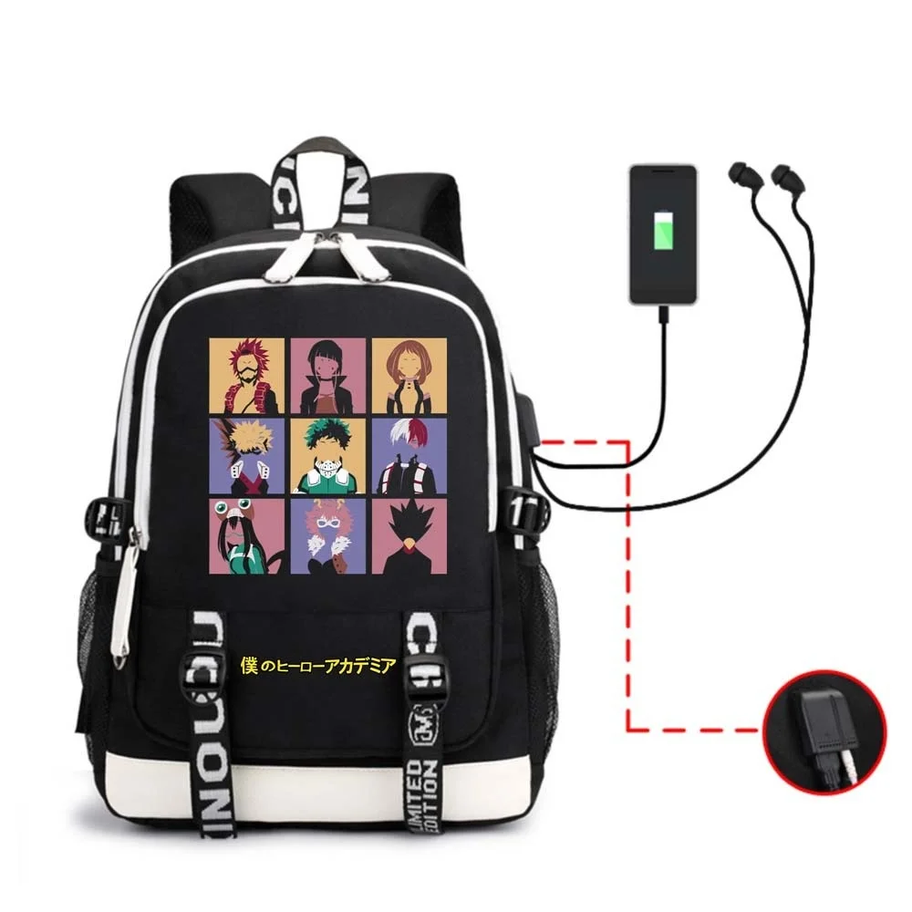MHA Anime Backpack Cosplay My Hero Academia Shoulderbag USB Charging Laptop Black Travelbags Bookbags Boy Girls Shoulder Bag
MHA Anime Backpack Cosplay My Hero Academia Shoulderbag USB Charging Laptop Black Travelbags Bookbags Boy Girls Shoulder Bag