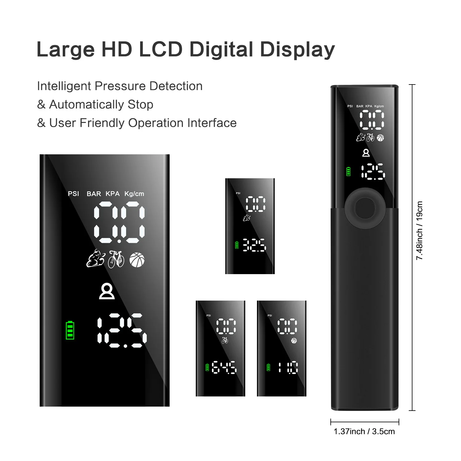 120PSI Bike Electric Inflator Bicycle Cycle Air Pressure Pump Rechargeable Cordless Tire Pump MTB Road Bike Car Air Inflator
120PSI Bike Electric Inflator Bicycle Cycle Air Pressure Pump Rechargeable Cordless Tire Pump MTB Road Bike Car Air Inflator