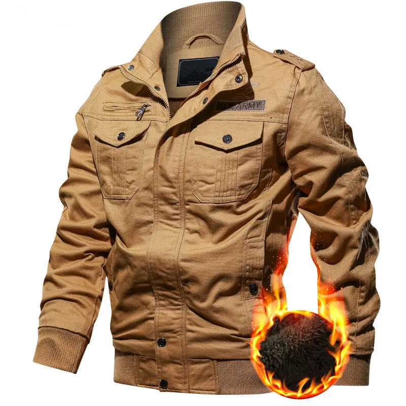 Bomber Jacket Men Winter Coat Multi-Pocket Warm Thermal Thick Military Fleece Jacket Male Army Cargo Jaqueta Masculina
Bomber Jacket Men Winter Coat Multi-Pocket Warm Thermal Thick Military Fleece Jacket Male Army Cargo Jaqueta Masculina
