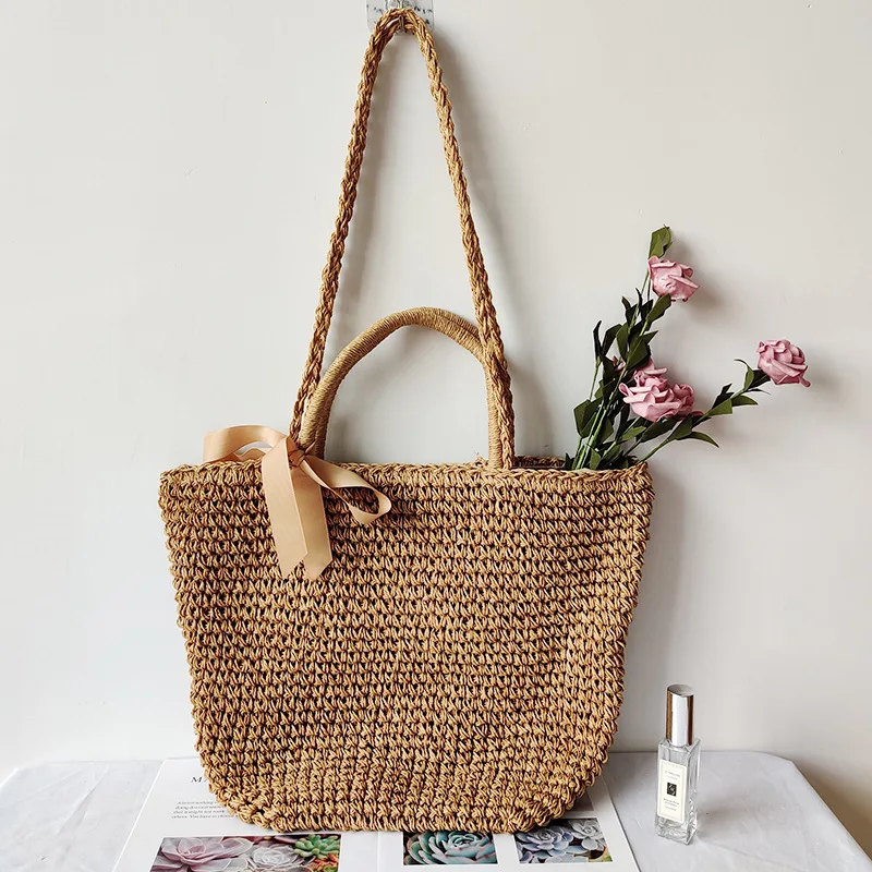 Fashion Women Summer Straw Weave Shoulder Bags Beach Vacation Lady Bow Design Bucket Handbag Casual Shopping Crossbody Totes
Fashion Women Summer Straw Weave Shoulder Bags Beach Vacation Lady Bow Design Bucket Handbag Casual Shopping Crossbody Totes