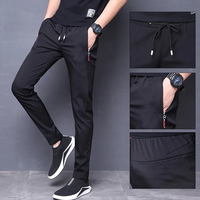 Spring Summer Slim Ice Silk Sports Men's Korean Version Fashion Men's Casual Trousers Loose Breathable Quick-Drying Pants
Spring Summer Slim Ice Silk Sports Men's Korean Version Fashion Men's Casual Trousers Loose Breathable Quick-Drying Pants