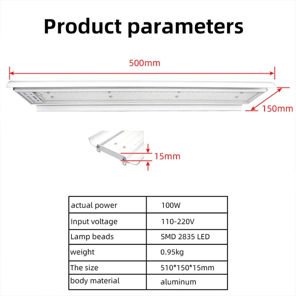 White aluminum Phyto lamps power saving ultrathin 50cm Grow light For Plants aquarium Seedlings flowers Full spectrum Led 5000k 
White aluminum Phyto lamps power saving ultrathin 50cm Grow light For Plants aquarium Seedlings flowers Full spectrum Led 5000k