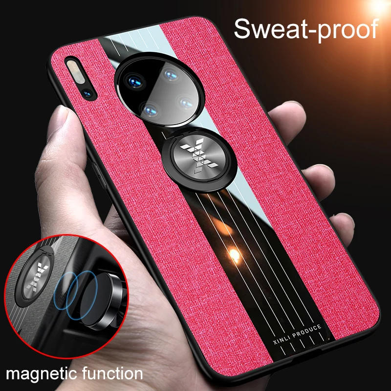 Luxury Fabric Cases for Huawei Mate 30 30Pro 30Lite Pro Lite Mate30 Mate30Pro Mate30Lite with Magnetic Finger Ring Stand Covers
Luxury Fabric Cases for Huawei Mate 30 30Pro 30Lite Pro Lite Mate30 Mate30Pro Mate30Lite with Magnetic Finger Ring Stand Covers