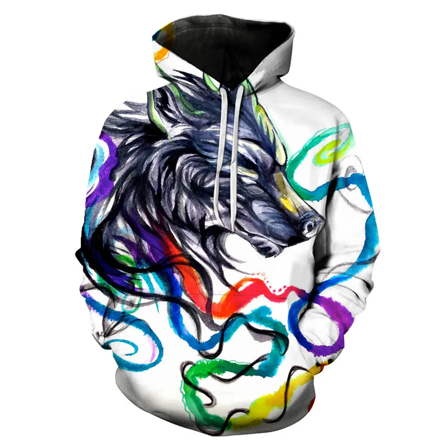 Men's and Women's Hoodies Colorful Wolf 3D Printing Graffiti Art Design Spring and Autumn Street Fashion Hip Hop Cool
Men's and Women's Hoodies Colorful Wolf 3D Printing Graffiti Art Design Spring and Autumn Street Fashion Hip Hop Cool