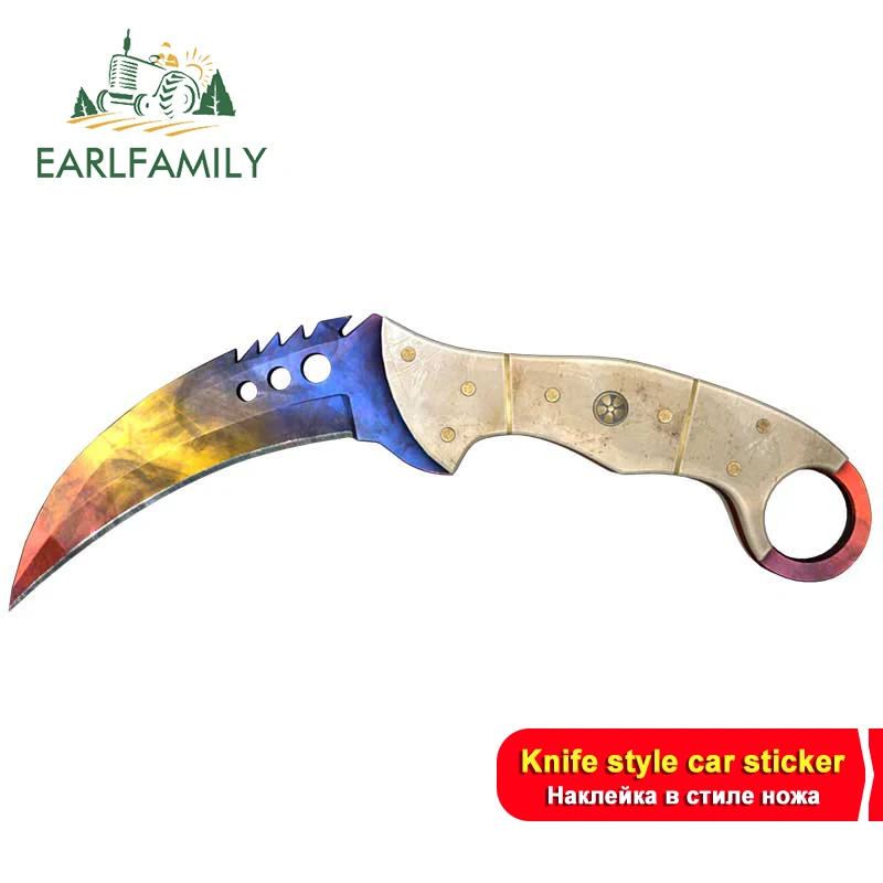 EARLFAMILY 13cm x 4.6cm Vinyl Decals for CS GO Karambit Knife Marble Fade Car Stickers Fashion Laptop SUV JDM Camper Waterproof
EARLFAMILY 13cm x 4.6cm Vinyl Decals for CS GO Karambit Knife Marble Fade Car Stickers Fashion Laptop SUV JDM Camper Waterproof