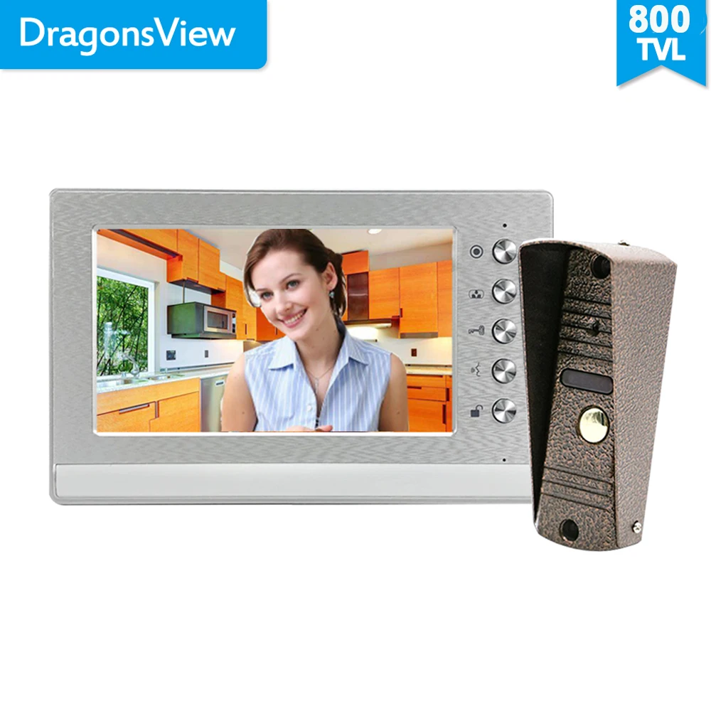 Dragonsview 7 дюймов видео домофон система дверной Звонок камера домашняя