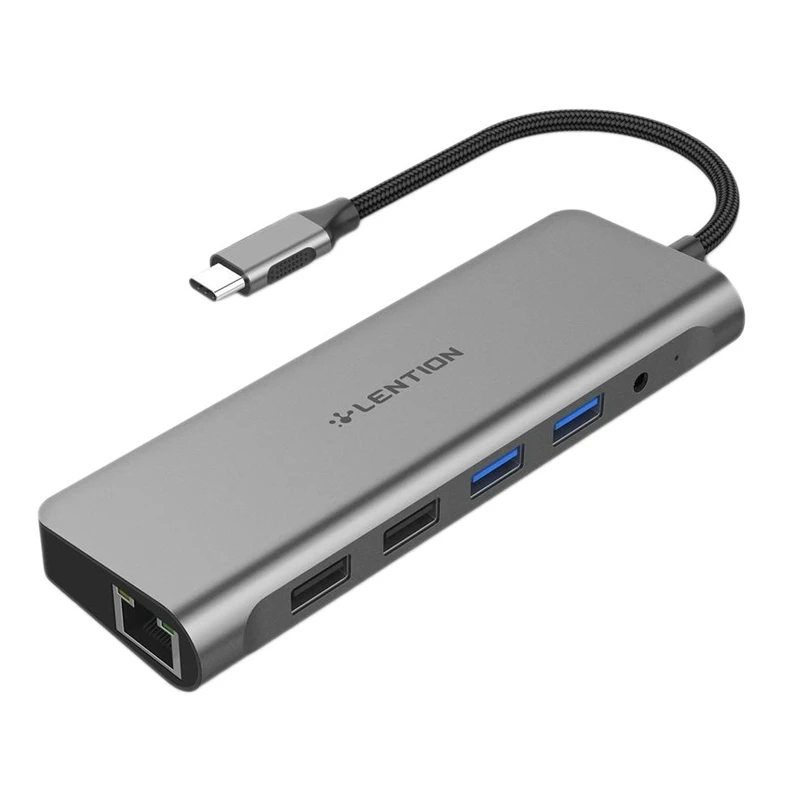 LENTION C69 4-портовый адаптер USB C концентратор с 4K HDMI-совместимый кардридер SD 3,0 адаптер USB 3,0 и 2,0 для, серый
LENTION C69 4-портовый адаптер USB C концентратор с 4K HDMI-совместимый кардридер SD 3,0 адаптер USB 3,0 и 2,0 для, серый