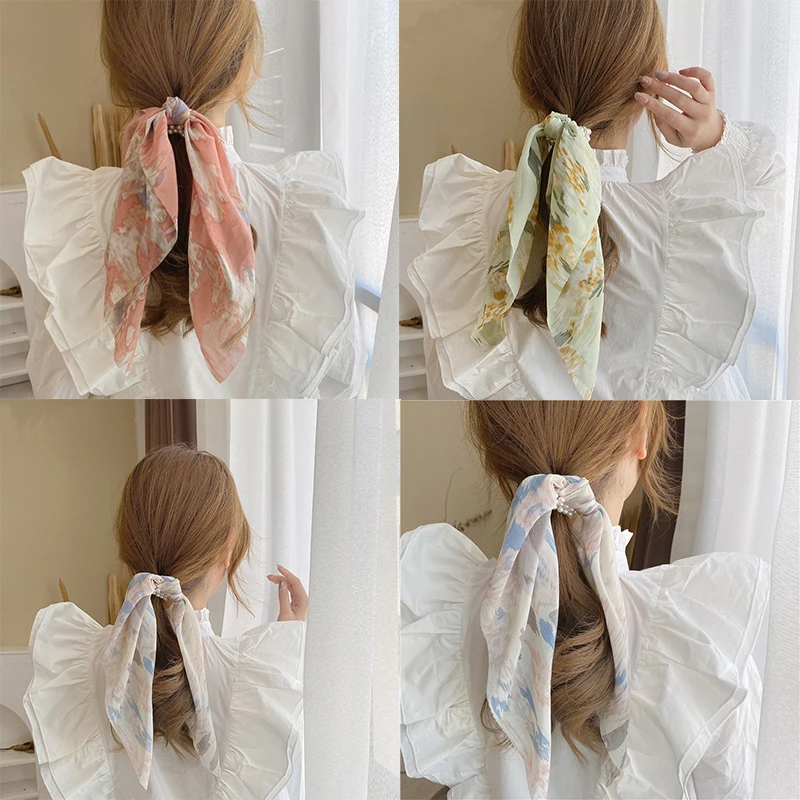 Длинная лента для волос с имитацией жемчуга, эластичная лента для волос, повязка на голову с принтом цветов, Женский держатель для конского ... 
Длинная лента для волос с имитацией жемчуга, эластичная лента для волос, повязка на голову с принтом цветов, Женский держатель для конского ...