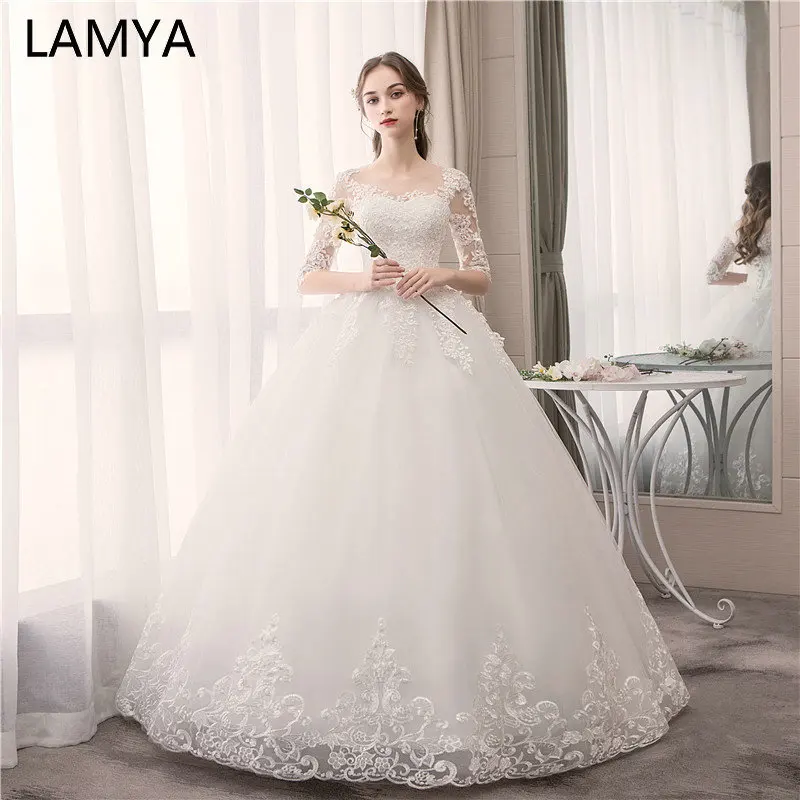 LAMYA Luxury Lace Embroidery Wedding Dresses Plus Size Vestido with Half Sleeve Sweetheart Elegant De Noiva Bride Gelinlik
LAMYA Luxury Lace Embroidery Wedding Dresses Plus Size Vestido with Half Sleeve Sweetheart Elegant De Noiva Bride Gelinlik