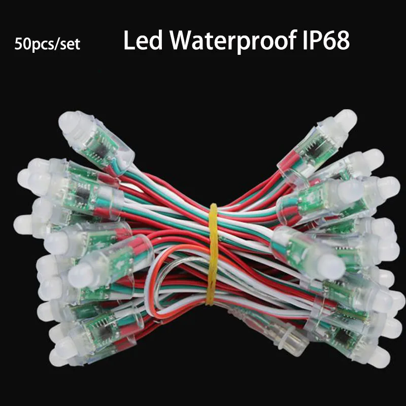 50 шт. 12 мм WS2811 полноцветный светодиодный пиксельный световой модуль постоянного тока 5 в IP68 водонепроницаемый RGB 2811 1903 IC цифровой светодиодн... 
50 шт. 12 мм WS2811 полноцветный светодиодный пиксельный световой модуль постоянного тока 5 в IP68 водонепроницаемый RGB 2811 1903 IC цифровой светодиодн...