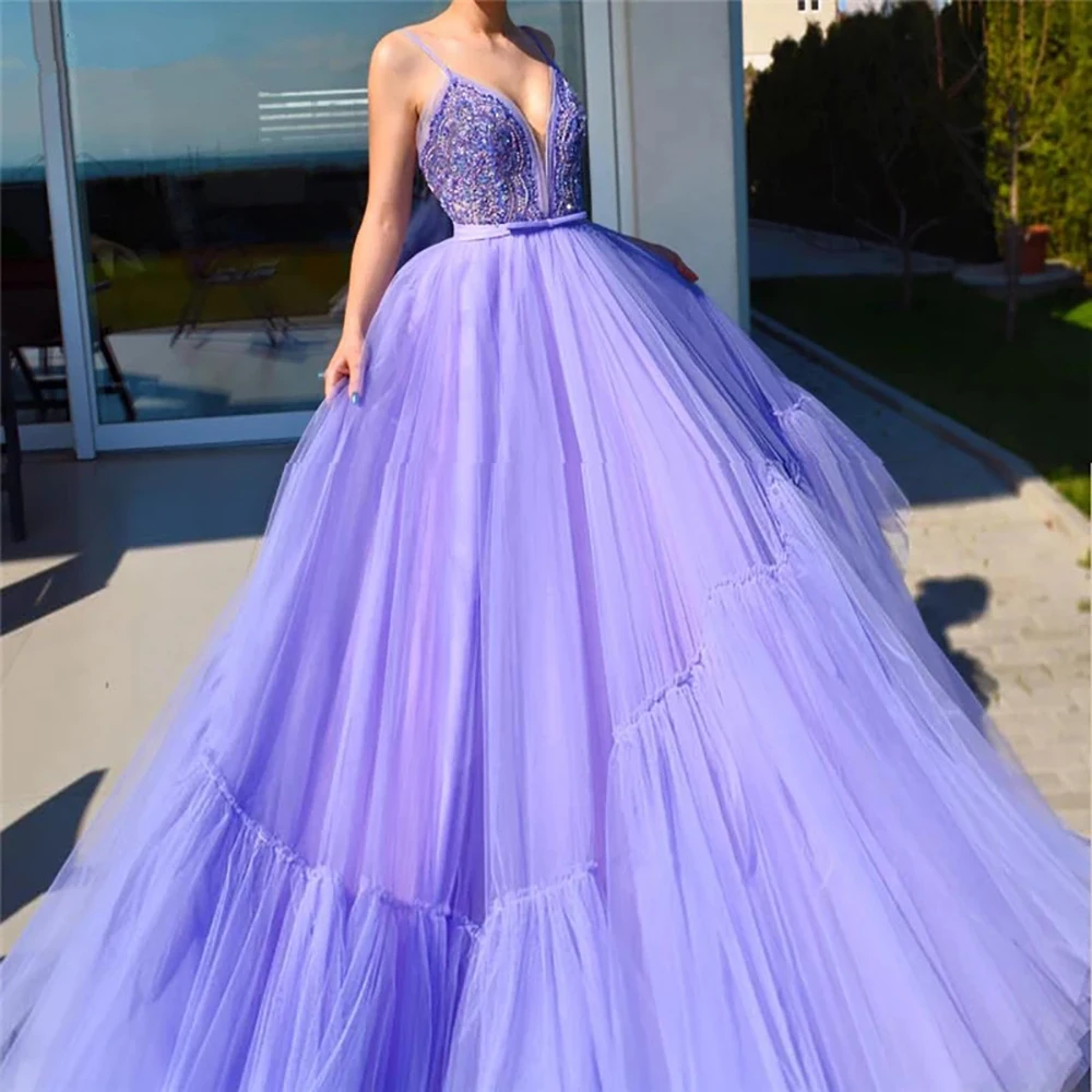 Elegant Muslim Evening Dresses Ball Gown Spaghetti Straps Tulle Beaded Dubai Saudi Arabic Long Evening Gown Prom Dress
Elegant Muslim Evening Dresses Ball Gown Spaghetti Straps Tulle Beaded Dubai Saudi Arabic Long Evening Gown Prom Dress