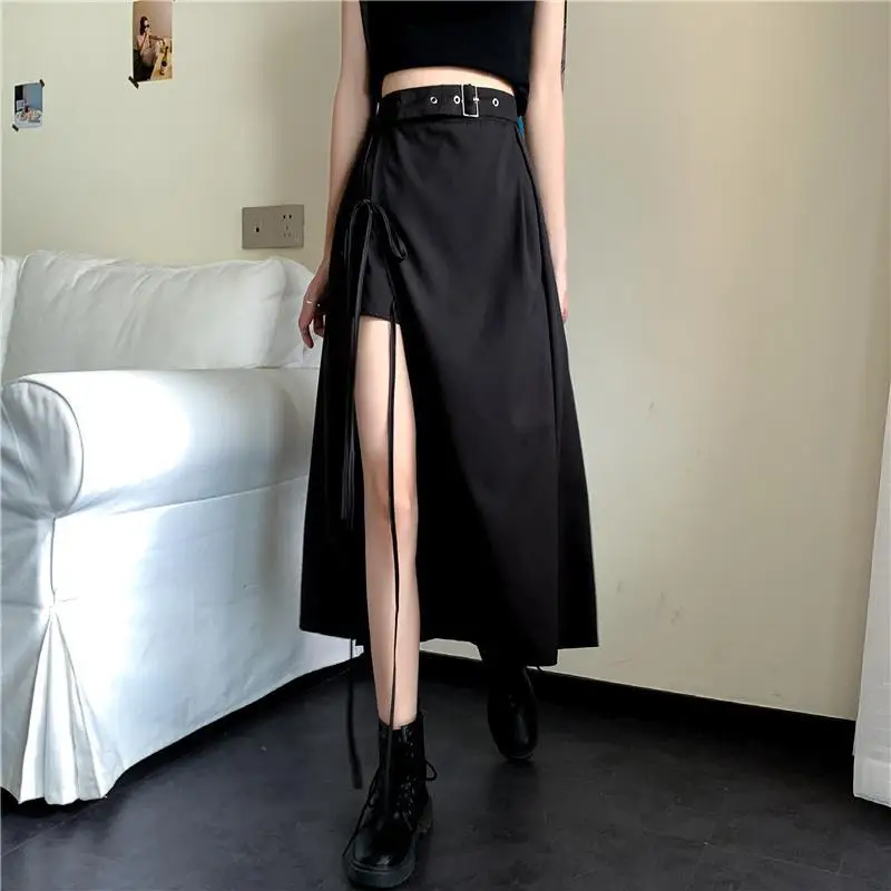 Skirts Women Black High-waist Side-split Midi Skirt Ladies Stretchy Body-con A-line Vintage Elegant All-match Simple Fashion New
Skirts Women Black High-waist Side-split Midi Skirt Ladies Stretchy Body-con A-line Vintage Elegant All-match Simple Fashion New