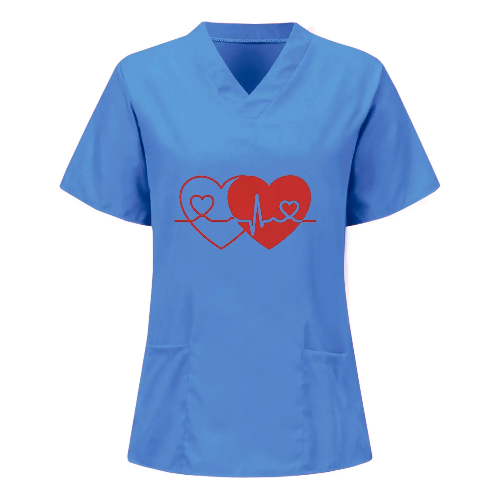 2021 Women Solid Color Short Sleeve V-neck Tops Nursing Working Uniform T-shirts Blouse Nurse Overalls Scrubs Uniforms Shirt
2021 Women Solid Color Short Sleeve V-neck Tops Nursing Working Uniform T-shirts Blouse Nurse Overalls Scrubs Uniforms Shirt