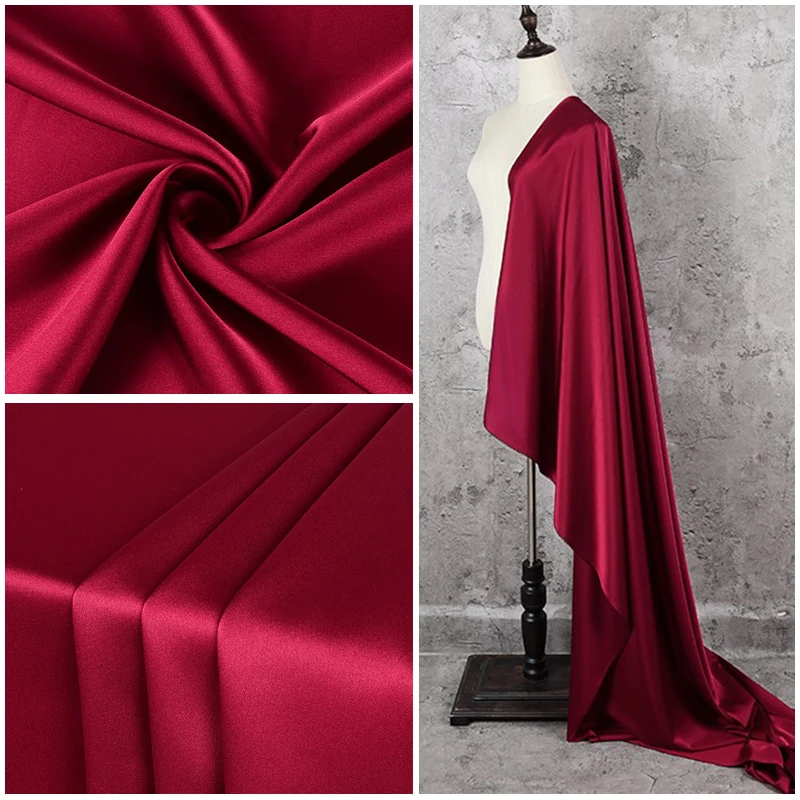 High quality solid double gloss acetate satin fabric double smooth silk skirt shirt jacket fabric
High quality solid double gloss acetate satin fabric double smooth silk skirt shirt jacket fabric