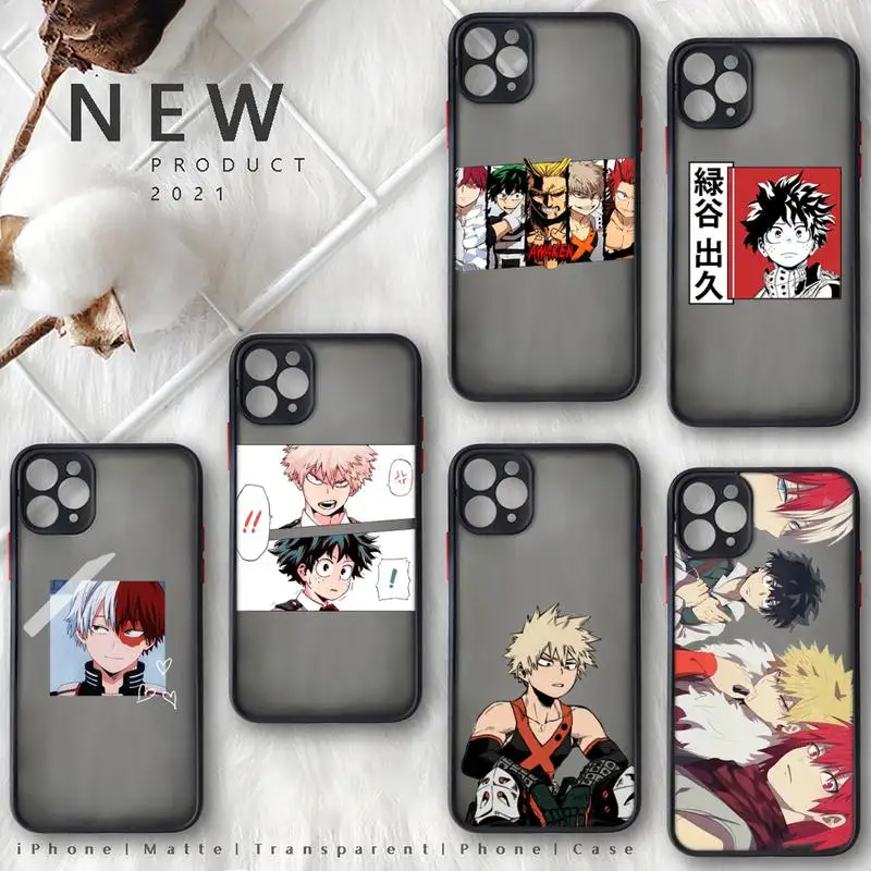 My Hero Academia deku bakugou Boku Phone Case Matte Transparent for iphone 11 12 pro mini XS XR X max 7 8 plus TPU Mobile bags
My Hero Academia deku bakugou Boku Phone Case Matte Transparent for iphone 11 12 pro mini XS XR X max 7 8 plus TPU Mobile bags