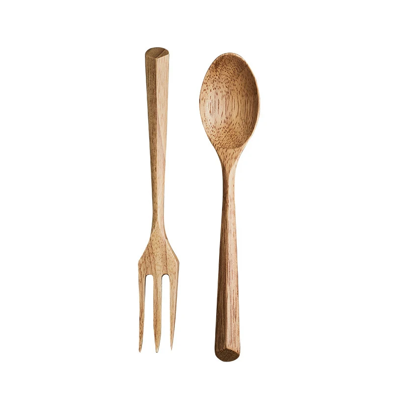 2Pcs/set Natural Wood Dinnerware Set Handmade Salad Dinner Fork Desert Teaspoon Travel Suit Environmental Kitchen Tool
2Pcs/set Natural Wood Dinnerware Set Handmade Salad Dinner Fork Desert Teaspoon Travel Suit Environmental Kitchen Tool