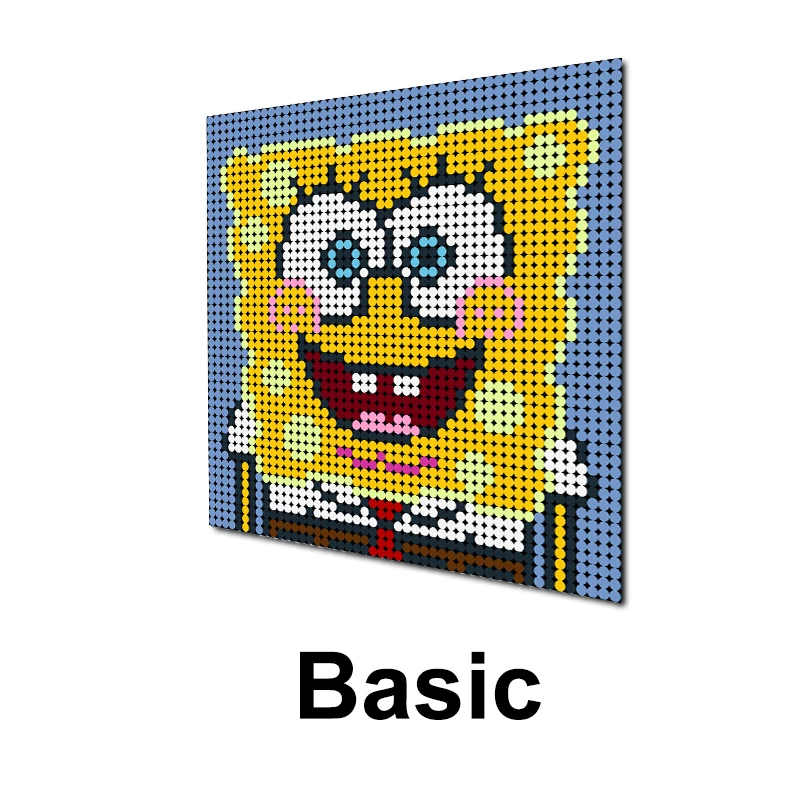 Строительные блоки SpongeBobINGLY пиксельное искусство мозаика MOC Аниме фигурки