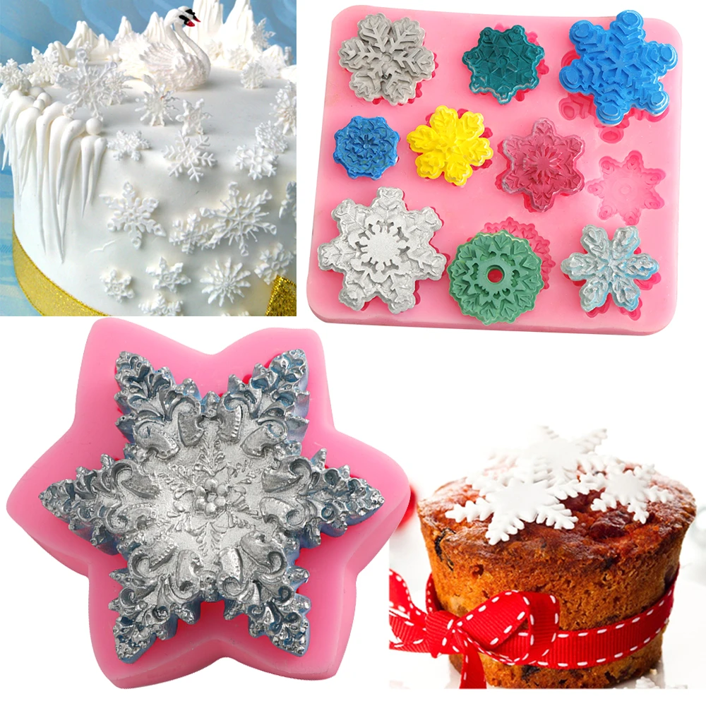 Christmas Snowflake Pattern Silicone Mold For Chocolate Cake Decorating Tools Baking Non-stick And Heat-resistant Cake Tools 
Christmas Snowflake Pattern Silicone Mold For Chocolate Cake Decorating Tools Baking Non-stick And Heat-resistant Cake Tools