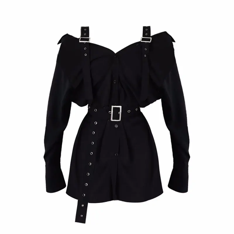 2021 Spring Loose Black Off Shoulder Blouse Women With Belt Slash Neck Shirt Woman Chiffion Tops Plus Size Blusas Mujer De Moda
2021 Spring Loose Black Off Shoulder Blouse Women With Belt Slash Neck Shirt Woman Chiffion Tops Plus Size Blusas Mujer De Moda