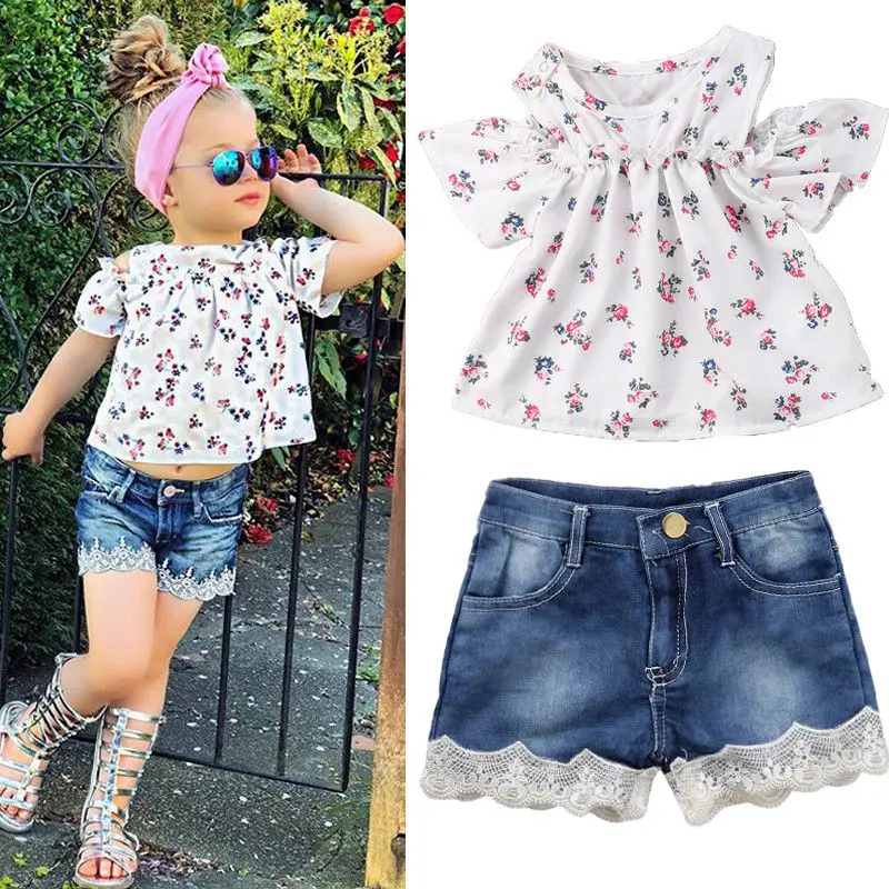 AA Kids Clothes Newborn Baby Girl Clothes Set Floral Off Shoulder T-shirts Tops Denim Pants Shorts Pants Girls Outfits
AA Kids Clothes Newborn Baby Girl Clothes Set Floral Off Shoulder T-shirts Tops Denim Pants Shorts Pants Girls Outfits