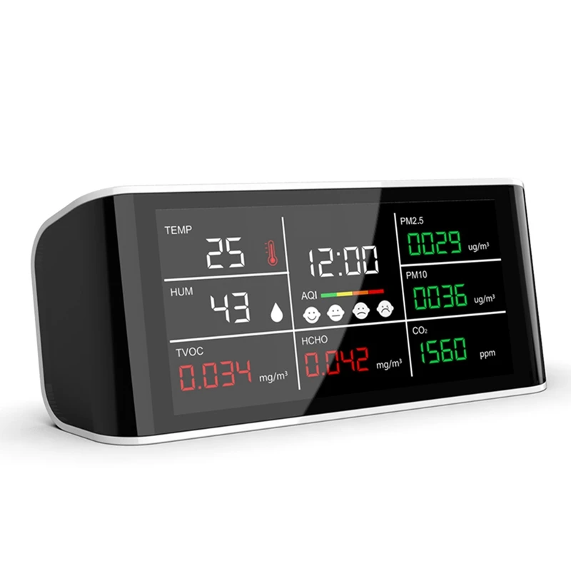 Portable CO2 Meter PM2.5 PM10 HCHO TOVC Temperature Humidity Infrared NDIR Detector Multifunctional Air Quality Analyzer
Portable CO2 Meter PM2.5 PM10 HCHO TOVC Temperature Humidity Infrared NDIR Detector Multifunctional Air Quality Analyzer