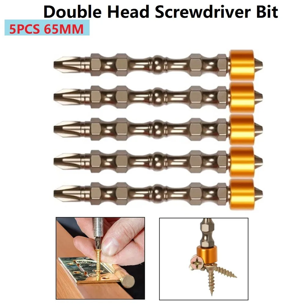 5PCS Screwdriver Bit Set Magnetic Double Head 1/4'' Hex Shank Electric Driver Screwdriver Bit Set Phi-llips Double Head
5PCS Screwdriver Bit Set Magnetic Double Head 1/4'' Hex Shank Electric Driver Screwdriver Bit Set Phi-llips Double Head