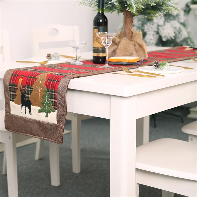 New Year Christmas Decorations Christmas Long Table Cloth High-quality Plaid Cloth Placemat Elk Tree Table Runner New Year Gift
New Year Christmas Decorations Christmas Long Table Cloth High-quality Plaid Cloth Placemat Elk Tree Table Runner New Year Gift