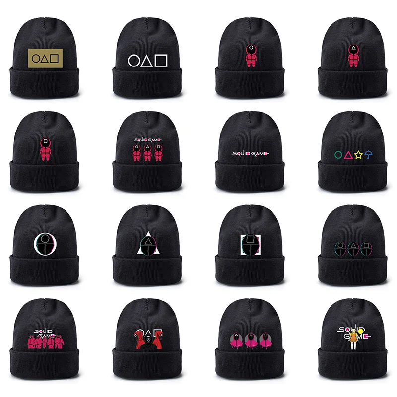 Unisex Women Men Squid Game Knitted Hat Winter Autumn Outdoor Party Hats Tide Hip Hop Hats Cuffed Beanies
Unisex Women Men Squid Game Knitted Hat Winter Autumn Outdoor Party Hats Tide Hip Hop Hats Cuffed Beanies