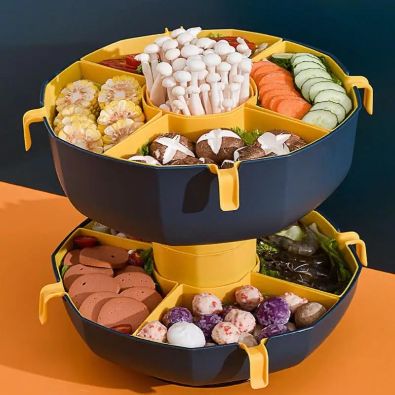 360°rotating And Draining Vegetable And Fruit Platter With Handle Hot Pot Side Dish Storage Platter For Party Candy Pastry
360°rotating And Draining Vegetable And Fruit Platter With Handle Hot Pot Side Dish Storage Platter For Party Candy Pastry