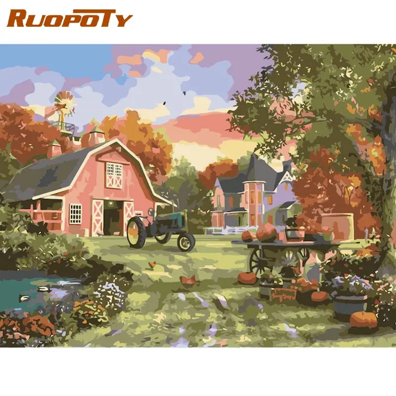 RUOPOTY Oil Painting By Numbers 60x75cm Frame On Canvas Mountain Village House Scenery Picture Home Decoraation Wall Artwork
RUOPOTY Oil Painting By Numbers 60x75cm Frame On Canvas Mountain Village House Scenery Picture Home Decoraation Wall Artwork