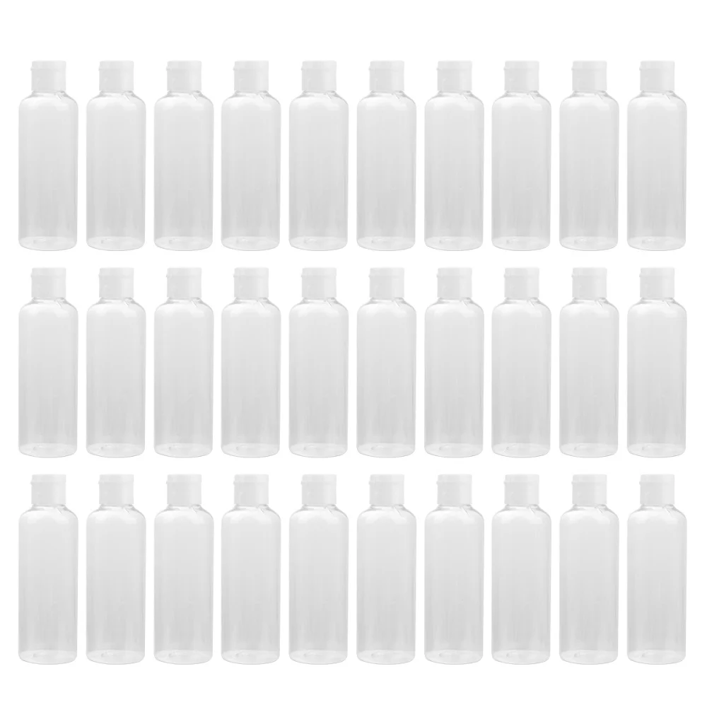 

30Pcs Cosmetics Bottle Emulsion Subpackaging Bottle Travel Shampoo Bottle Refillable Bottle White (100ml)