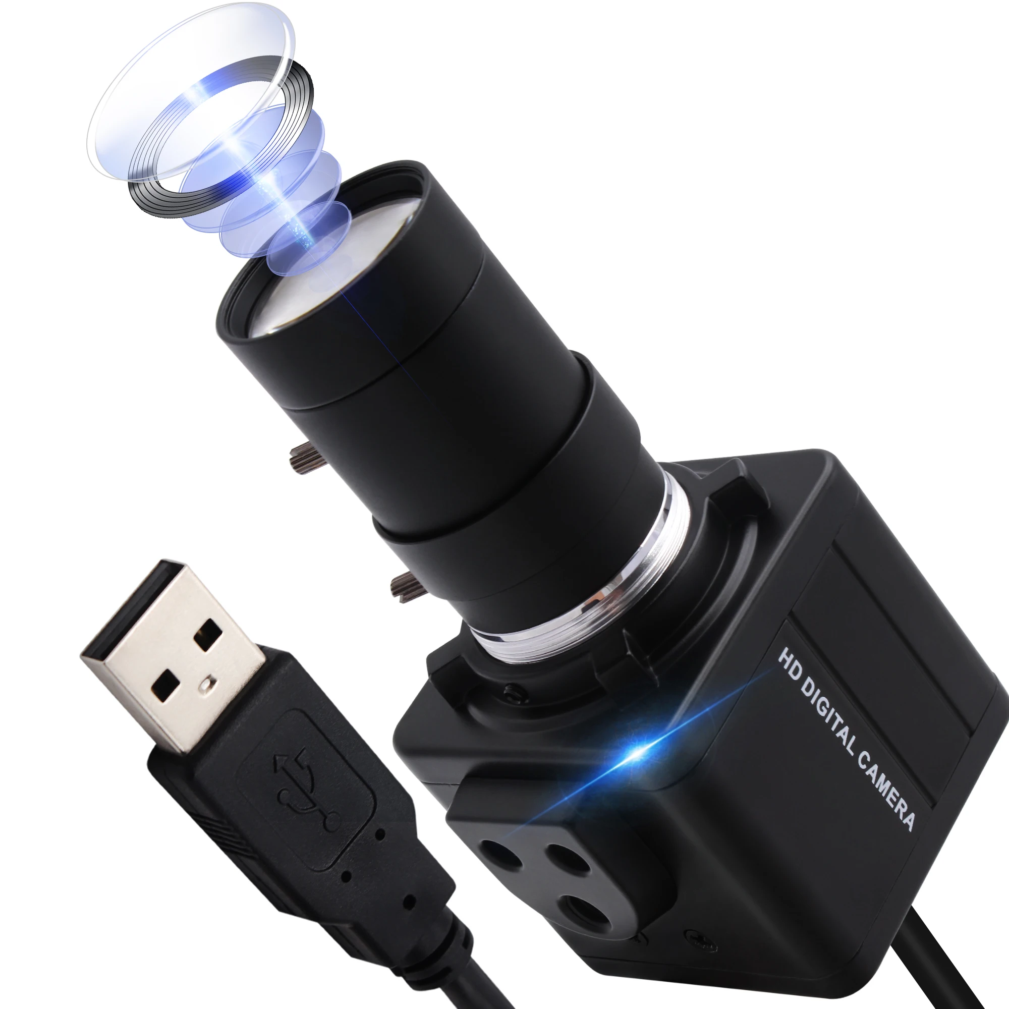 Камера 4K 3840x2160 веб-камера 5-50 мм с ручным объективом варифокуса промышленная