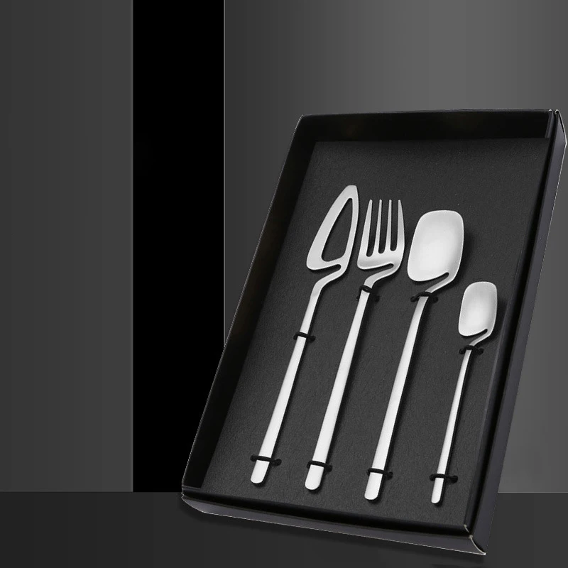 Cutlery Tableware 304 Stainless Steel Knife Fork Spoon Dinner Set Creative Coffee Spoon Cup Flatware Set Kitchen Device Sets 
Cutlery Tableware 304 Stainless Steel Knife Fork Spoon Dinner Set Creative Coffee Spoon Cup Flatware Set Kitchen Device Sets