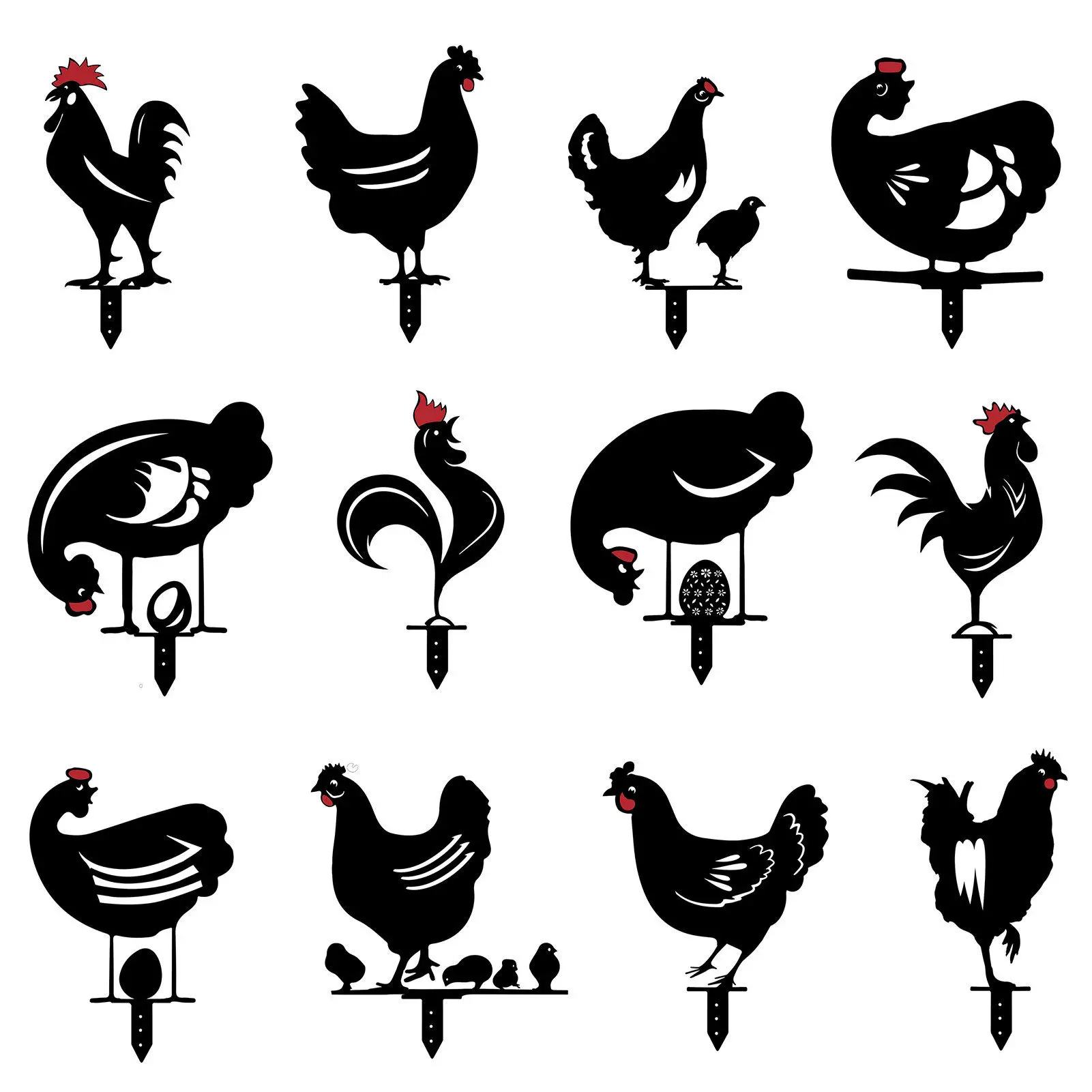 Garden Decoration Chicken Yard Art Home Garden Lawn Decoration Black Chicken Insert Card Easter Decoration Chicken Ornaments
Garden Decoration Chicken Yard Art Home Garden Lawn Decoration Black Chicken Insert Card Easter Decoration Chicken Ornaments