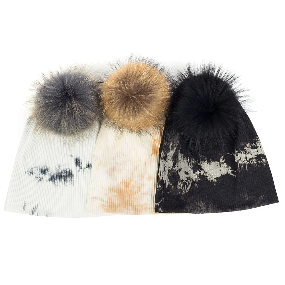 Модные теплые вязаные шапки унисекс из хлопка с принтом, женские шапки, зимние, Осенние, мужские мягкие шапки-бини, шапки с помпоном из натурального меха енота 
Модные теплые вязаные шапки унисекс из хлопка с принтом, женские шапки, зимние, Осенние, мужские мягкие шапки-бини, шапки с помпоном из натурального меха енота