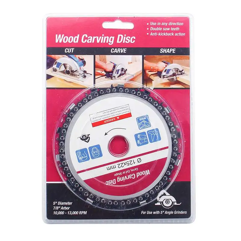 5 Inch Chain Grinder Chain Saws Disc Woodworking Chain Plate Tool 125mm Multi-Functional Wood Carving Disc Angle Grinding Tool 
5 Inch Chain Grinder Chain Saws Disc Woodworking Chain Plate Tool 125mm Multi-Functional Wood Carving Disc Angle Grinding Tool