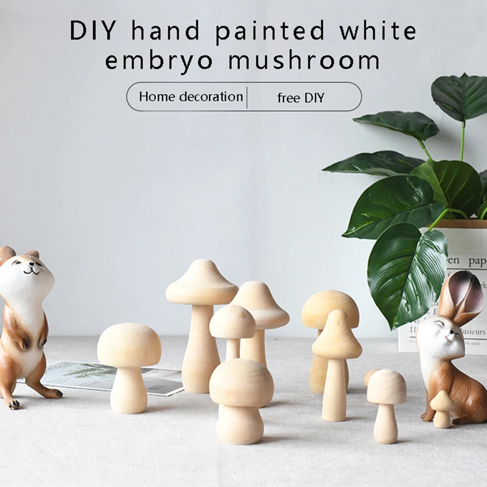 7Pcs Natural Mushroom-Shaped Wooden Mushroom Wood Unfinished Wooden Toys For Children Graffiti
7Pcs Natural Mushroom-Shaped Wooden Mushroom Wood Unfinished Wooden Toys For Children Graffiti