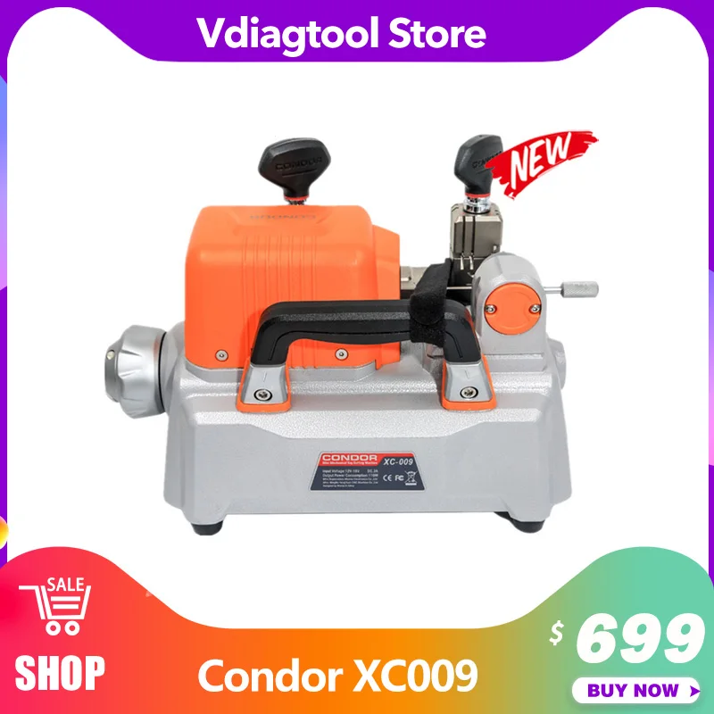 Xhorse Condor XC-009 Key Cutting Machine With Battery XC009 Cheaper Than CONDOR XC-MINI For Single-Sided And Double-sided Keys
Xhorse Condor XC-009 Key Cutting Machine With Battery XC009 Cheaper Than CONDOR XC-MINI For Single-Sided And Double-sided Keys
