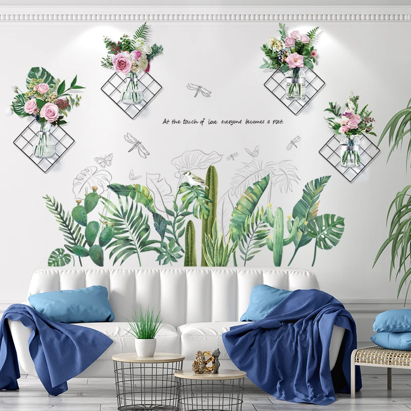 Flowers Plants Wall Stickers PVC Material DIY Grass Leaves Wall Decals for Living Room Bedroom Nursery Kitchen Home Decoration
Flowers Plants Wall Stickers PVC Material DIY Grass Leaves Wall Decals for Living Room Bedroom Nursery Kitchen Home Decoration