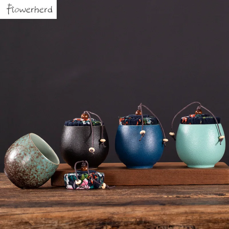 Japanese Style Ceramic Tea Caddy Teaware Kiln Change Coarse Pottery Sealed Tea Organizer Tea Tins Tea Storage Tea Container
Japanese Style Ceramic Tea Caddy Teaware Kiln Change Coarse Pottery Sealed Tea Organizer Tea Tins Tea Storage Tea Container
