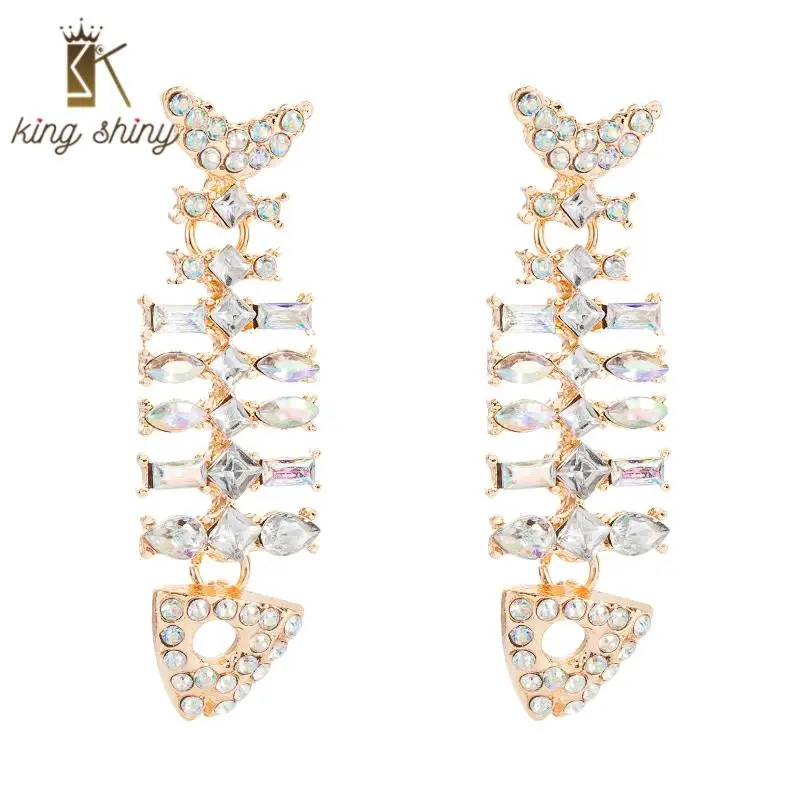 Za Brand Shiny Crystal Fishbone Dangel Earrings for Woman Elegant Sparkly Rhinestone Statement Drop Earrings Girl Party Jewelry
Za Brand Shiny Crystal Fishbone Dangel Earrings for Woman Elegant Sparkly Rhinestone Statement Drop Earrings Girl Party Jewelry