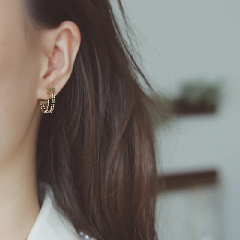 Amaiyllis 14k Gold Minimalist Beads Earrings Hoops Gold Tassel Earrings Stud Fashion Temperament Female Jewelry
Amaiyllis 14k Gold Minimalist Beads Earrings Hoops Gold Tassel Earrings Stud Fashion Temperament Female Jewelry