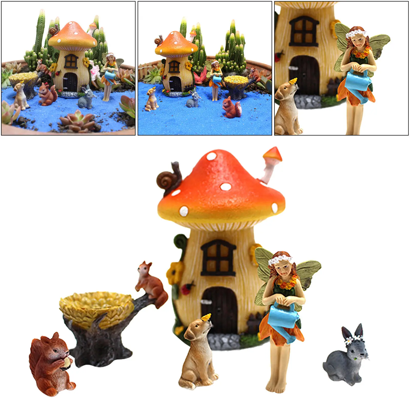 Set of 6 Mushroom Flower Fairy Miniature Garden Ornament Outdoor Yard Decor House Accessories
Set of 6 Mushroom Flower Fairy Miniature Garden Ornament Outdoor Yard Decor House Accessories