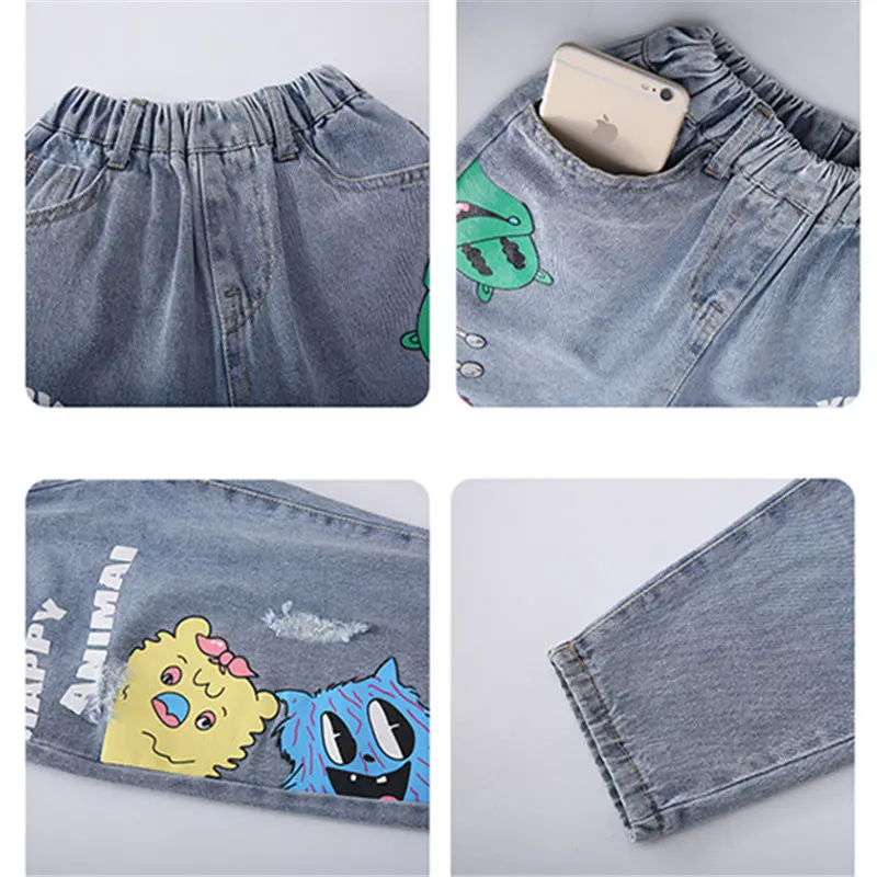 2021 Hot Deals Boys Girls Cartoon Jeans High Waist Elastic Denim Pants Children's Clothing Fashion Cute Print Trousers 4-13Yrs
2021 Hot Deals Boys Girls Cartoon Jeans High Waist Elastic Denim Pants Children's Clothing Fashion Cute Print Trousers 4-13Yrs