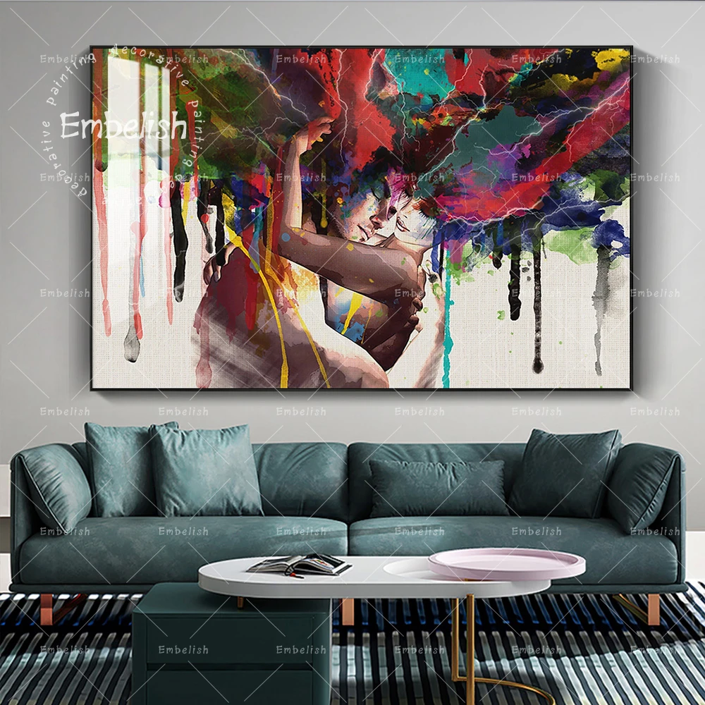 Embelish 1 Pieces Modern Home Decor Modular Canvas Oil Painting For Living Room The Lovers Wall Art Posters Abstract Pictures
Embelish 1 Pieces Modern Home Decor Modular Canvas Oil Painting For Living Room The Lovers Wall Art Posters Abstract Pictures