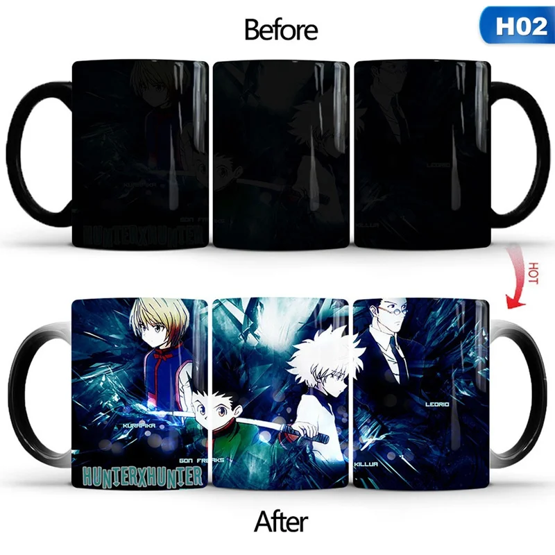 Creative 400ml Hunter X Hunter Heat Temperature Sensitive Mug Color Changing Cartoon Anime Coffee Milk Tea Cups
Creative 400ml Hunter X Hunter Heat Temperature Sensitive Mug Color Changing Cartoon Anime Coffee Milk Tea Cups