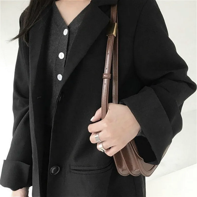 Blazers Women Black Charm Solid Spring Pockets Ulzzang Thicker Chic All-match Basic Business Leisure Ladies Outerwear Stylish
Blazers Women Black Charm Solid Spring Pockets Ulzzang Thicker Chic All-match Basic Business Leisure Ladies Outerwear Stylish